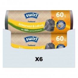 6xSwirlVuilniszakkenmetTrekband60liter10stuks