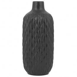 Beliani-EMAR-Decoratievevaas-Zwart-Keramiek