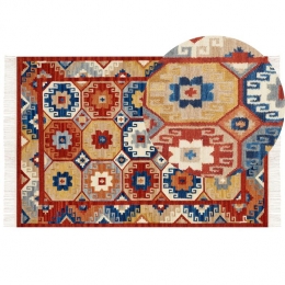 Beliani-LUSARAT-Kelimvloerkleed-Multicolor-160x230cm-Wol