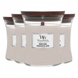 4xWoodWickGeurkaarsMediumWarmWool275gr