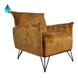 FauteuilMikaokergeelvelvet