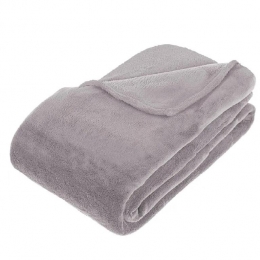 GroteFleecedekenfleeceplaidgrijs180x230cmpolyester