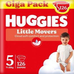 3xHuggiesLittleMoversLuiersMaat511-25kg42stuks