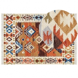 Beliani-VOSKETAP-Kelimvloerkleed-Multicolor-200x300cm-Wol