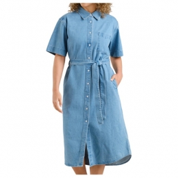 DEDICATED-WomensShirtDressRipaDenim-JurkmaatXSblauw