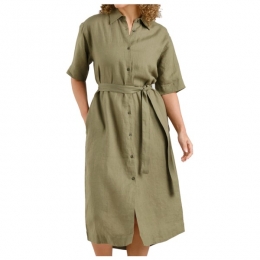 DEDICATED-WomensShirtDressRipaLinen-JurkmaatXSolijfgroen