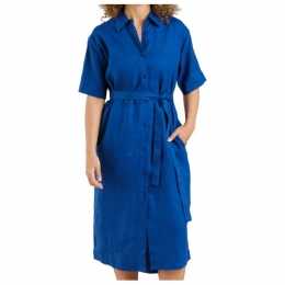DEDICATED-WomensShirtDressRipaLinen-JurkmaatXSblauw