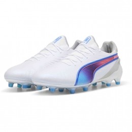 PUMAKingUltimateGrasKunstgrasVoetbalschoenenMGWitBlauwLichtroze