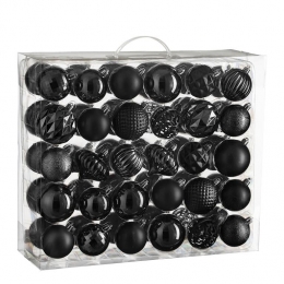 HouseofSeasonsKerstballenSet-60Stuks-Zwart