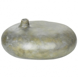 Beliani-RAWANG-Decoratievevaas-GrijsGoud-Terracotta