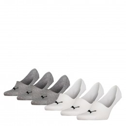 PUMASneakerSokkenFootie6-PackWitGrijs