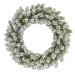 BlackBoxTreesNigataKerstkrans-60cm-GroenFrosted