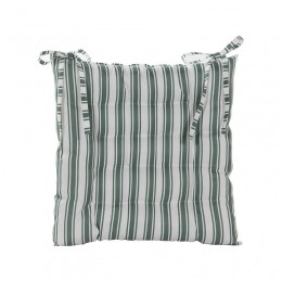 Stoelkussen38x38cmGroenStreep-Annascollection