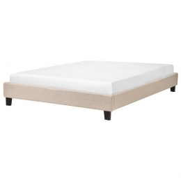 Beliani-ROANNE-Tweepersoonsbed-Beige-140x200cm-Polyester