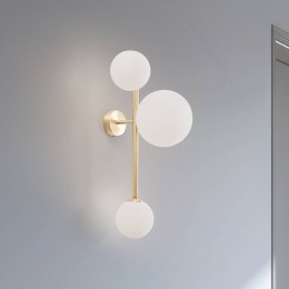 ALDEXWandlampJoelmessingwit3-lamps