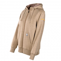 AriatDamesVestRebarAll-WeatherSherpaFullZipHoodieoatmealheather