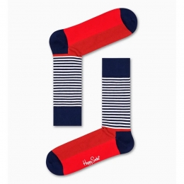 HappySocksHalfStripeSokkenBlauwWitRood
