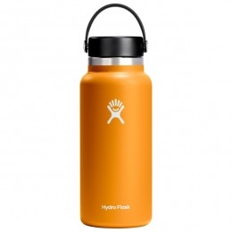 HydroFlask-WideMouthWithFlexCap20-Isoleerflesmaat946mloranje