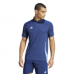 adidasTiro24CompetitionPoloDonkerblauwBlauwLichtblauw