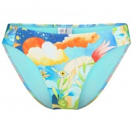 Seafolly-WomensAquariusHighLegRuchedSidePant-Bikinibroekjemaat34meerkleurig