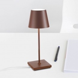ZafferanoPoldinaminiaccu-tafellampIP65corten