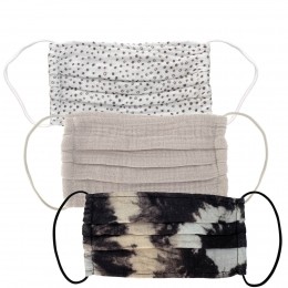 KitschCottonFaceMask3PieceSetVariousColours-Neutral