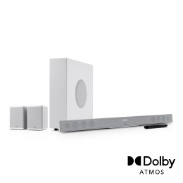 TeufelCINEBAR11voorDolbyAtmos21-setSurroundsound3D-geluidBluetoothDraadlozesubwooferWit