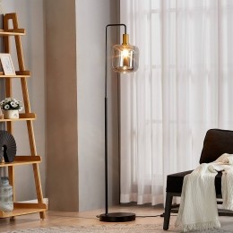 VloerlampLindbyNimbora150cmzwartglasmetaal