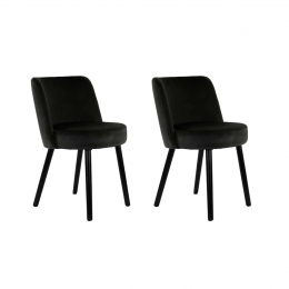 EetkamerstoelEckleyvelvetglansgrijssetvan2OUTLET