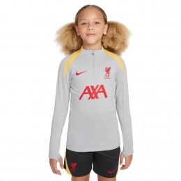NikeLiverpoolStrikeTrainingstrui14-Zip2024-2025KidsGrijsGeelRood
