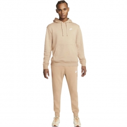 NikeSportswearClubFleeceTrainingspakHoodedBeigeWit