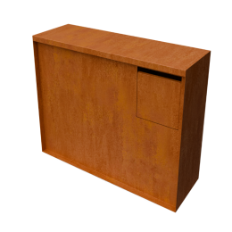 MuruscortenstaalBrievenbusL120xB40xH100cm-Geroba