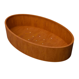 OvaluOvaleplantenbakcortenstaalL280xB160xH60cm-Geroba