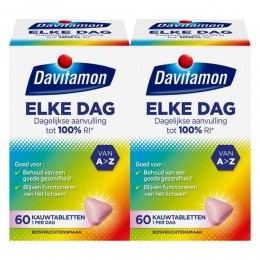 GratisVerzending2xDavitamonElkeDag60kauwtabletten