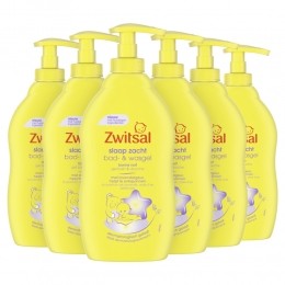 6xZwitsalBad-enWasgelSlaapZacht400ml