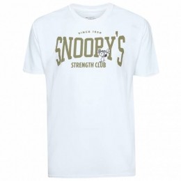 PEANUTSSNOOPYStrenghtClubHerenT-shirtFBMTS924WHT
