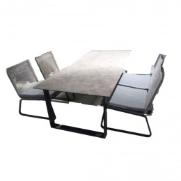 TuinsetTeeburulowdiningtafelblackconcretee240x100cmmet4stoelenKomeloungestoelblackropedarkgrey-Yoi