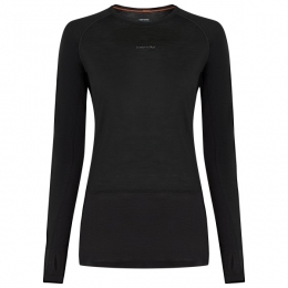 Icebreaker-WomensMerino125ZoneknitLSCrewe-Merino-ondergoedmaatLzwart