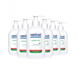 6xSanicurHandzeepDermoOil300ml