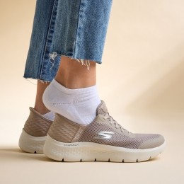 SkechersSlip-insGoWalkInstapperstaupeTextiel