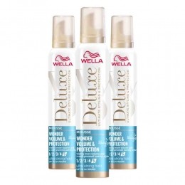 3xWellaDeluxeVolumeProtectionMousse200ml