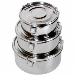 BasicNature-StainlessSteelFoodContainer-Bewaarbakjemaat05lgrijszwart