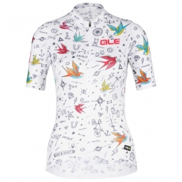 Al-WomensVersiliaJerseyGraphics-FietsshirtmaatXXLwit