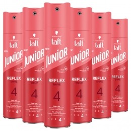 6xTaftJuniorHairsprayUltraReflexShine250ml