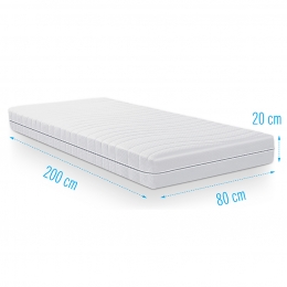 KoudschuimmatrasMultiflex80x200dikte20cm