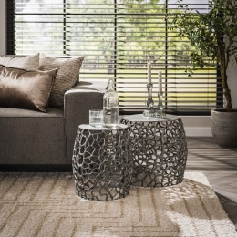 BijzettafelMarcelloSetvan2stuks-Zwartnikkel-Rond