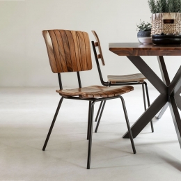 DTPHomeEetkamerstoelFlareSuarhout-Naturel