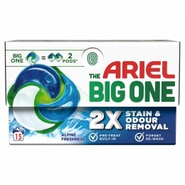 4xAriel3in1WasmiddelPodsTheBigOneAlpine15stuks