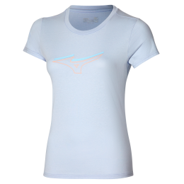 MizunoAthleticsRBTeeHalogenBlauwDamesMaatXL