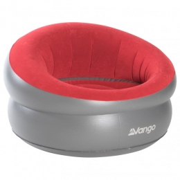 Vango-InflatableDonutFlockedChair-Campingstoelgrijsrood